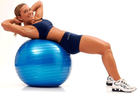 exercising on fitball for weight loss