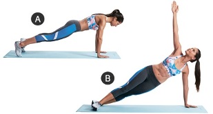 Exercise Plank with twists